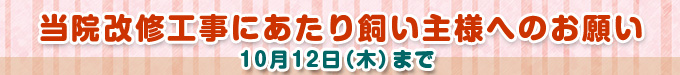 工事お知らせ
